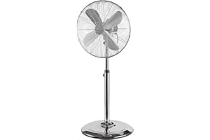 PROFI CARE ProfiCare PC-VL 3064 MS - Ventilatore a piantana in metallo, oscillante, inclinazione regolabile, Ø ca. 40 cm, in acciaio INOX
