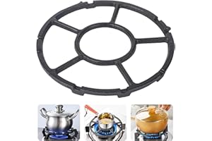 bssmmai Cast Iron Wok Support Ring, Non Slip Gas Ring Reducer for Moka Pot Coffee Pot Small Saucepan Pans,Non Slip Support Stand for Gas Stove