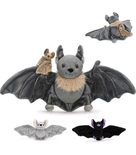 Wild Republic – Petite Chauve-souris Brune En Peluche 20 Cm, Douce Et écologique