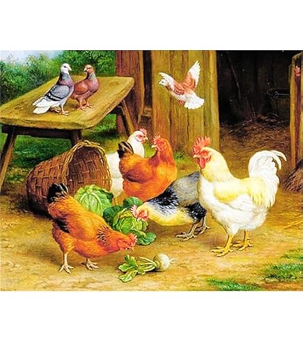 Diamond Painting Full, Animaux De La Ferme 5D Diy Diamant Peinture Kit