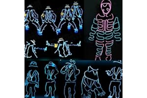 MIYOKA Kmruazre 5x1m Neon Lights with Battery Pack for Party and Costume Transformation Indoor Outdoor Halloween Xmas Christmas Decoration(5x1m/3ft, Blue,Green,Red,Pink,White)