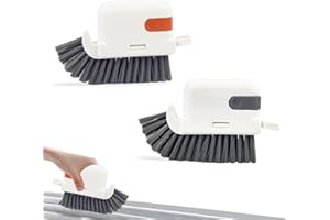 MONGTSAMZ Limpiar Ventanas Cepillo Ranuras Multifuncional - 3 en 1 Mini Mano Limpieza Herramienta para Ventana Puertas y Esquinas para Limpieza de Puerta Baño Cocina Herramienta, 2 Piezas