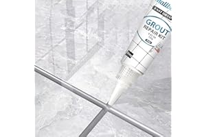 MALLBAOLA Grout Paint, 2 Pack Grey Grout Filler Tube, Grout Sealer for Bathroom Shower Floor, Fast Drying Tile Grout Repair Kit, Restore and Renew Tile Joints Line, Gaps, Replace Grout Pen(Grey)