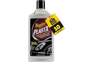 Meguiar's Plast-RX Clear Plastic Cleaner & Polish 296 ml tar bort fina repor, molnighet och envis oxidering från strålkastare och klar plast