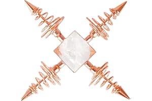 Jet International Exquise bobine de cuivre cristal Quartz pyramide générateur d'énergie 4 points de guérison Reiki cadeau sacré générateur de pyramide cristal crayon point programmable Divine