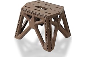 HOUSLUX Tritthocker Klapphocker 24CM Bis zu 150 KG - Tritthocker Kinder Tritthocker Klappbar Hocker Kinder Klappstuhl Hocker Klappbar Kinder Hocker Klappbar, Klapphocker Faltbar (Braun)