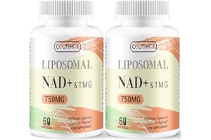 COUTIHOT liposomal NAD+ 500mg avec TMG 250mg, véritable supplément de NAD+ (pas un précurseur), absorption supérieure, apport énergétique naturel (60 unité (Lot de 2))