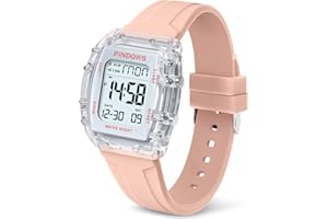 PINIDOUS Mujeres Relojes para Mujeres Reloj para Adolescentes Estudiantes Relojes Deportivos Digitales Impermeables con Alarma Cronómetro Cuenta atrás Timbre horario Función Luz de Alto Brillo