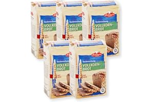 BIELMEIER KÜCHENMEISTER Brotbackmischung Vollkornbrot 5 x 500 g I Brotbackmischungen für Brotbackautomat & Ofen I Brot mit Backmischung leicht gemacht