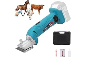 CONBLOM Schermaschine Pferd Schafschere für Makita 18V Akku, 6 Gang 35 Zähne Haustiermaschine Kabellos Ziege Pferd Haarschere Schaf Schermaschine Für alle Körperhaare (ohne Akku)