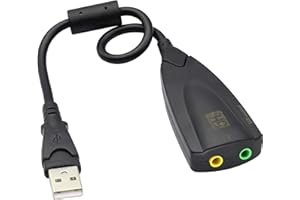 zdyCGTime Adaptateur de Son stéréo Externe USB,Adaptateur de Carte Son USB 2.0 avec Prise de Microphone pour Casque 3,5 mm,Compatible avec Mac,Windows,Ordinateur Portable,Ordinateur de Bureau.
