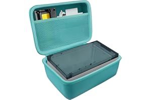 Khanka para Liene Impresora Fotográfica 10 X 15 Estuche rígido con Bolsillo de Malla para Accesorios Liene DHP513 4x6'', Solo Estuche (Azul Tiffany)