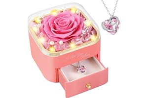 PatNlevs Ewige Rosen Geschenke für Frauen, Perfekt für Mama, Freundin, Ehefrau & mehr,Behaltene Unendliche Rosenbox - Ideales Geburtstag, Jubiläum, Weihnachten, Muttertag (rosa)