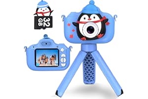 DIAMOOKY Appareil Photo Enfant, 2.0 Pouces Appareil Photo Numérique pour Enfants HD 1080P, Caméra Vidéo Selfie avec 32GB Carte, Mini Camera Enfant pour Garçons & Filles de 3 à 12 Ans de Cadeau Jouet
