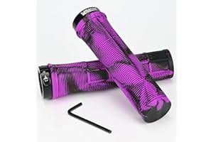 KOOOGEAR Manubrio per bicicletta,22 mm manopole per bicicletta in gomma antiscivolo con blocco in alluminio,Struttura ergonomica per bicicletta MTB MXB