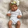 Pinky Reborn 20 inch 50 cm Reborn Baby Doll with Hand-Drawing Hair Hand Painting Real Soft Touch Cuddly Baby Toys