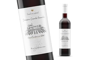 HOEAEA 4 Étiquettes Bouteille de Vin Annonce Grossesse | Fait en France | Annonce Grands Parents - Tata - Tonton - Papa | Naissance Originale