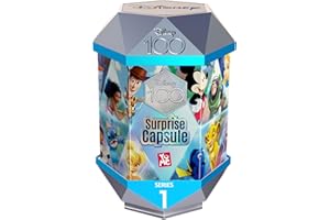 Capsule Surprises Disney 100 - Assortiment ALÉATOIRE - Contient 1 Figurine, des Accessoires, 1 Scène décorative 12 Figurines cultes Disney à Collectionner - sous Licence Officielle