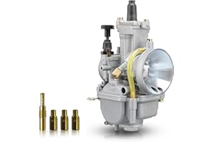 ‎NIBBI NIBBI PWK 24MM Vergaser mit drei Hauptdüsen und einem Pilotstrahl des Performance Racing Vergasers für Ersatz Keihin oder Mikuni Vergaserdüsen