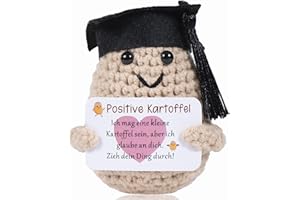 XBOCMY Pocket Hug Positive Kartoffel, Kreative Strickwolle Kartoffel Puppe, Mutmacher Geschenk, Gute Besserung Geschenk, Einschulung Geschenk