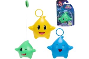 The Super Mario Galaxy Movie - Luma Stjärna Yo-Yo 3-Pack Blå Grön Gul Fosforescerande - Officiell Licens Jakks Pacific - Yo-Y
