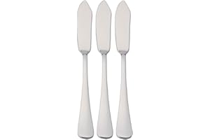 ETREXONLINE 3 Pelles à Poisson Couteaux à Poisson 21 x 2,2 cm en Acier Inoxydable 18/0 Design Simple et Élégant