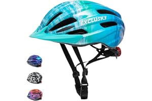 Kids Bike Helmet Exclusky Boys Girls Bike Helmet Adjustable Kids Cycle Helmet 50-57cm, Multi-Sport Kids Helmet Age 5-7-9-10-12, Bicycle Helmet Kids with Visor