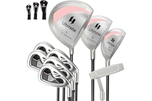 ‎COSTWAY COSTWAY komplettes Damen Golfschläger Set, 9/11 teilige Golfschlägersätze rechtshändig mit Regenhaube, Golfset mit 1 Driver & 3 Fairway & 4 Hybrid & 6/7/ 8/9/ P Eisen & Putter