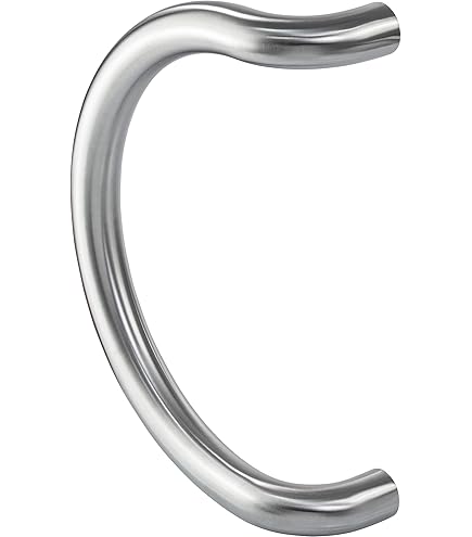 HOPPE Stangengriff E5011 - 600/200, Edelstahl schwarz matt, Ausführung: gerade, Stossgriff für HOPPE Stangengriff E5011 - 600/200, Edelstahl schwarz matt, Ausführung: gerade, Stossgriff für
