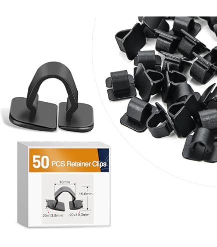 Lot De 50 Clips Garniture Porte Toyota - Référence 90467-08196 - Plastique, Noir/jaune - Pour Trous 6-8 Mm