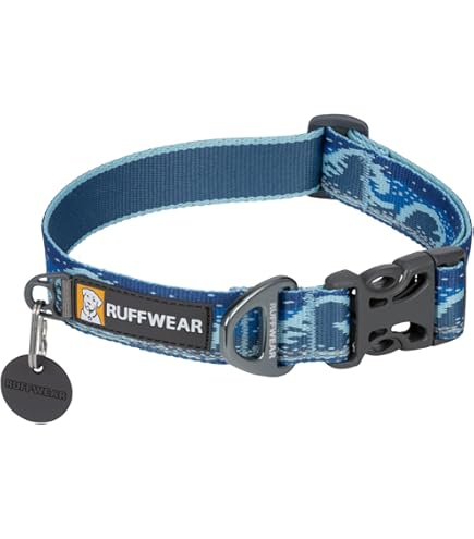RUFFWEAR Web Reaction halsband, Extra Large hondenhalsband, verstelbare martingaalhalsband met aluminium V-ring & zijontgrendeling, comfortabele stof reflecterende hondenhalsband met Tubelock Webbing