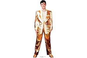 Star Cutouts SC318 Elvis Presley Gold Suit Lifesize Cardboard Cutout – Iconic Elvis Presley Gift for Fans, Collectors & Rock ’n’ Roll Décor