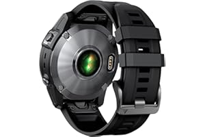 ANBEST Pasek do zegarka Garmin Fenix 7 Pro / 6 Pro / EPIX 2, 22 mm Quick Fit do bransoletek Fenix 6/5/EPIX Pro 47 mm/Forerunner 955/965/945/935/Approach S62/Descent G1, czarny