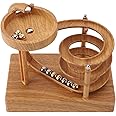 Goshyda Kinetic Art Perpetual Motion Machine, Science Physics Gadgets Desktop Decoration, Perpetual Motion Simulator for Home Office, Non Stop Rolling Ball Toys (Wood Grain)