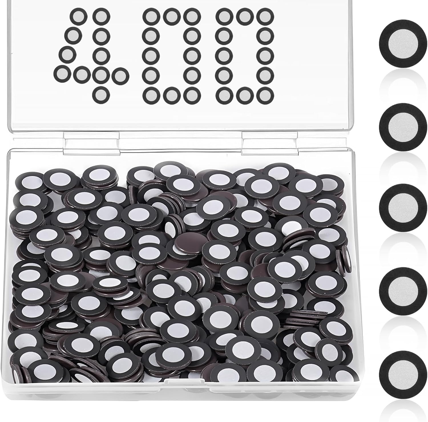 200/400 marcadores magnéticos para escáner 3D, escáner magnético 3D, interior de 6,0 mm, exterior 10 mm, punto de seguimiento, punto de referencia altamente reflectante, para escanear (negro, 400