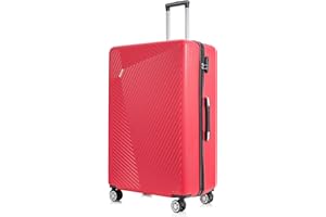 FLYMAX 32" Extra Large Suitcase 4 Wheel Lightweight Suitcases Luggage Hard Shell ABS Travel Case Hold Check in Fits 23kg - 35kg + 3 Digit Lock + 1 Year Warranty 125 Litre Capacity