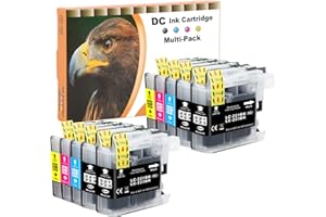 D&C 10 Set Druckerpatronen Tintenpatrone komp. für Brother LC-221 LC-223 DCP J4120 DWG,J562 DW,MFC J4420 DW,J4620 DW,J4625 DW,J480 DW,J5320 DW,J5620 DW,J5625, J5720 DW,J680 DW,J880 DW mit Chip