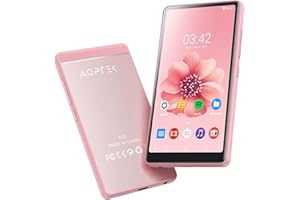 AGPTEK WiFi MP4 Player mit 4'' Touchscreen, Online-Funktionen usw, HD Videoplayer mit Android 6,0 für UKW-Radio, Rosa Musik Player 1GB RAM, 8GB ROM, 1000mAh Akku, mit 32GB TF-Karte