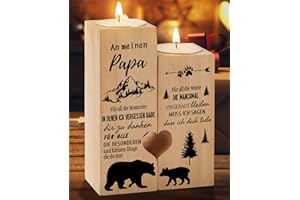 ‎PRSTENLY PRSTENLY Papa Geschenk, Kerzenständer Geschenke für Bester Papa zum Ostern Geburtstag Vatertag, Vatertagsgeschenke Geburtstagsgeschenk für Vater von Kindern