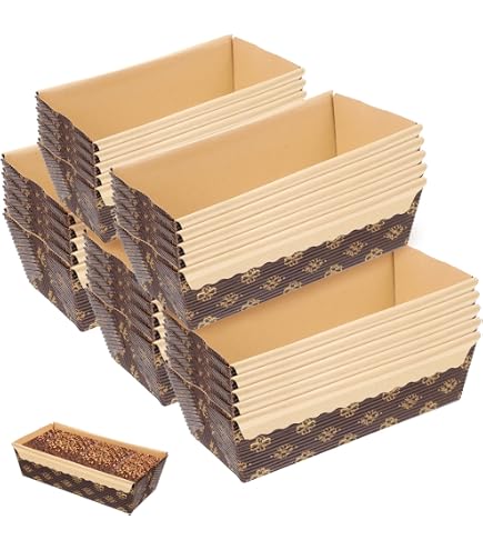 Stampo Per Plumcake In Carta 25 Pezzi – Teglia Rettangolare Antiaderente Per Pane E Dolci, Ideale Per Forno E Feste