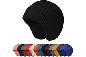 Enwokran Berretto Invernale con Paraorecchie,Caldo Cappello con Orecchie,Morbida Elastica Berretto Lavorato a Maglia, Cappelli Foderati in Pile Caldo e Spesso per attività all'aperto