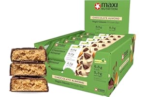MaxiNutrition Classic protein Bar Chocolate Almond vegan 35g, 123 kcal, 8.5g Protein, 16 x 35g bars