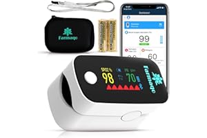 Oxymetre de doigt et Saturometre professionnel et médical FARMAQO (précision clinique, Saturometre de pouls, Ecran OLED, oxygene, pouls, SPO2, BPM, frequence cardiaque, application et bluetooth)