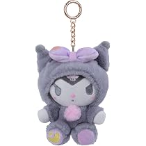 Roffatide Anime My Melody Porte-clés en Peluche Rembourré Kawaii Dessin Animé Personnage Sac Pendentif Garçon et Fille 5.11 Pouces