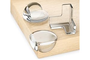 deleyCON 20 Sztuk Ochraniacze Narożników Dziecko (10x Okrągłe, 10x Kwadratowe) Samoprzylepne Silikon Przezroczysty Miękkie - Dzieci Ochraniacze Krawędzi Stołu do Drewna, Metalu, Stołu, Stołu Szklanego