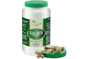 VITA IDEAL Vegan® Kalmus Wurzel 90 Kapseln - Acorus calamus - Tgesportion 800mg Kalmuswurzel Pulver natur, gemahlen. Pflanzlich, natürlich und ohne Zusatzstoffe.