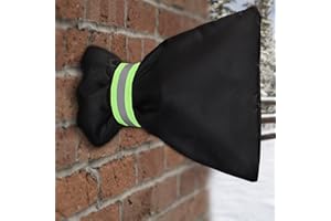 Dokon Large Outside Tap Cover with Reflective Strip, Outdoor Tap Cover for Winter, Waterproof & Thickened Tap Jacket, Tap Cosy Cover Protects Your Tap from Freezing Bursting - Black