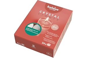 BOLSIUS Crystal Lights chauffe-plat blanc avec tasse transparente 6h box 24