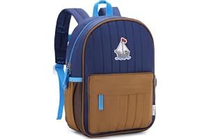 School Bag for Kid, Vaschy Lightweight Quilted Color-blocked Kids Backpack for Kindergarten Children Two Size