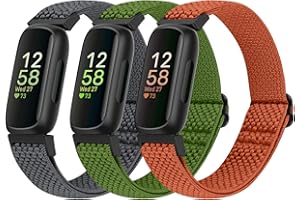 Bcuckood Kompatibel mit Fitbit Inspire 3/Inspire 2/Inspire/Inspire HR/Ace 2/Ace 3 Armband, Elastisches Verstellbares Ersatzarmband Damen Herren Kinder Dehnbare Weiche Sport Nylon Armband